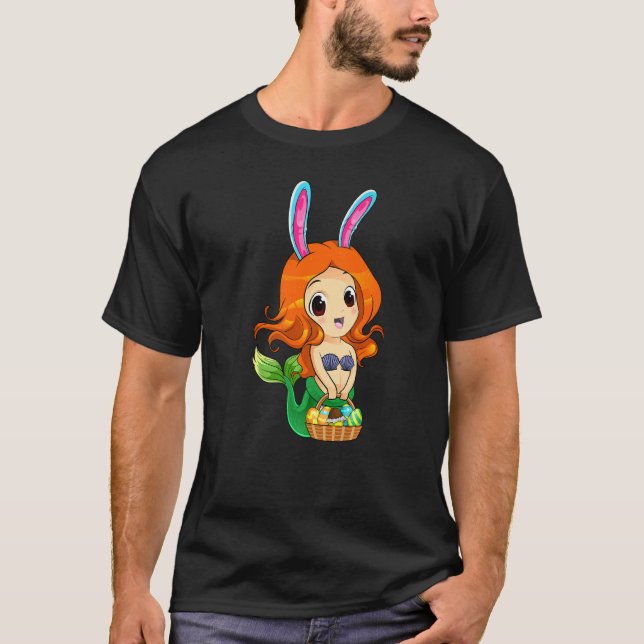 Camiseta Semana Santa Mermaid Bunny Easter Merbunny Huevos  (Anverso)
