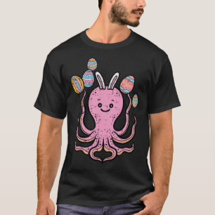 Camiseta Semana Santa Octopus Bunny Cute Egg Hunt Niños Chi