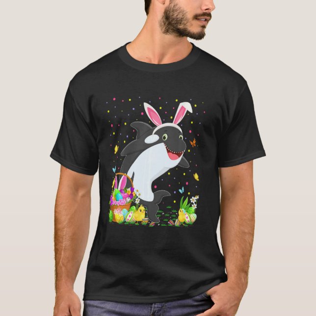 Camiseta Semana Santa Orca Fish Bunny Egg Hunting Orca East (Anverso)