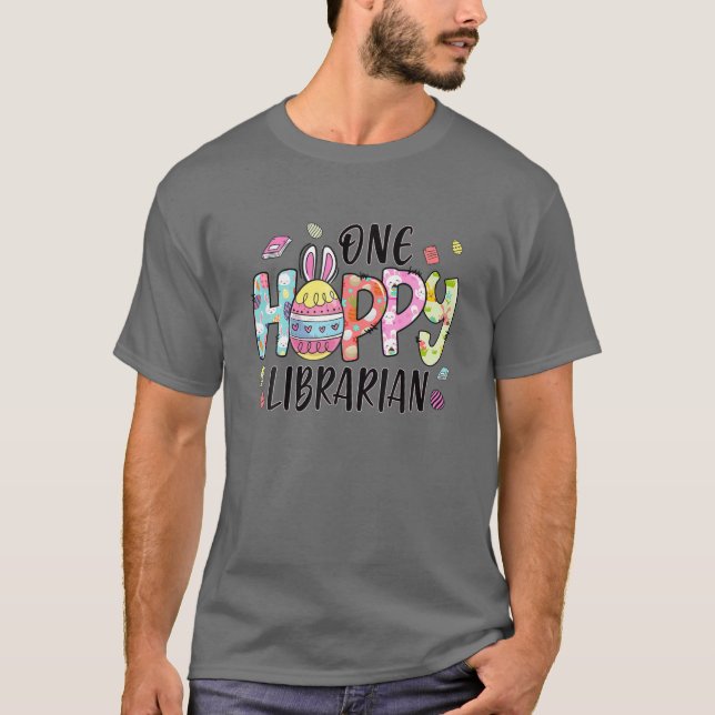 Camiseta Semana Santa Una Biblioteca Adorable Bunny Easter  (Anverso)