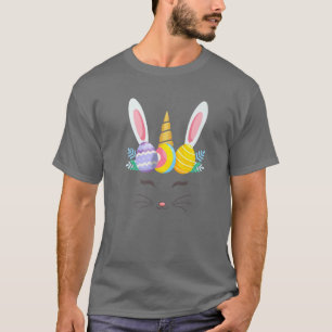 Camiseta Semana Santa Unicornio Cute Conejo Conejo Huevos D