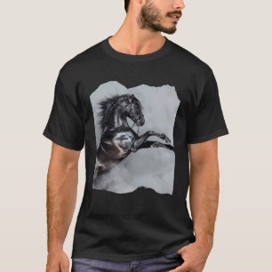 Camiseta Semental Andaluz Negro caballo de exposición hermo