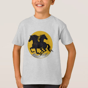 Camiseta Semental Eléctrico – Caballo Oscuro Corriendo Relá