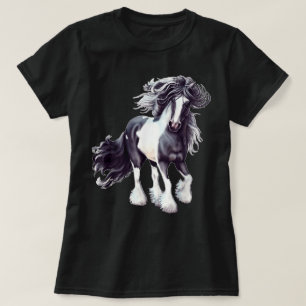 Camiseta Semental negro y blanco Gypsy Vanner