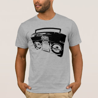 Camiseta semi cabida para hombre gris del arte de