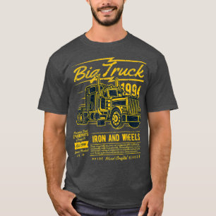 Camiseta Semi Camión Grande Camión Ruedas de hierro Diesel