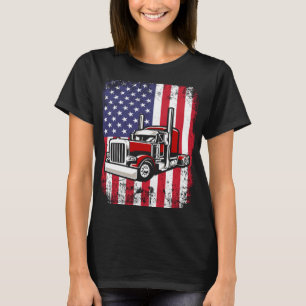 Camiseta Semi Truck Driver 18 Wheeler Trucker USA American