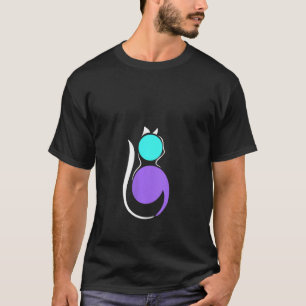 Camiseta Semicolon azul púrpura semicolón gato tatuaje semi