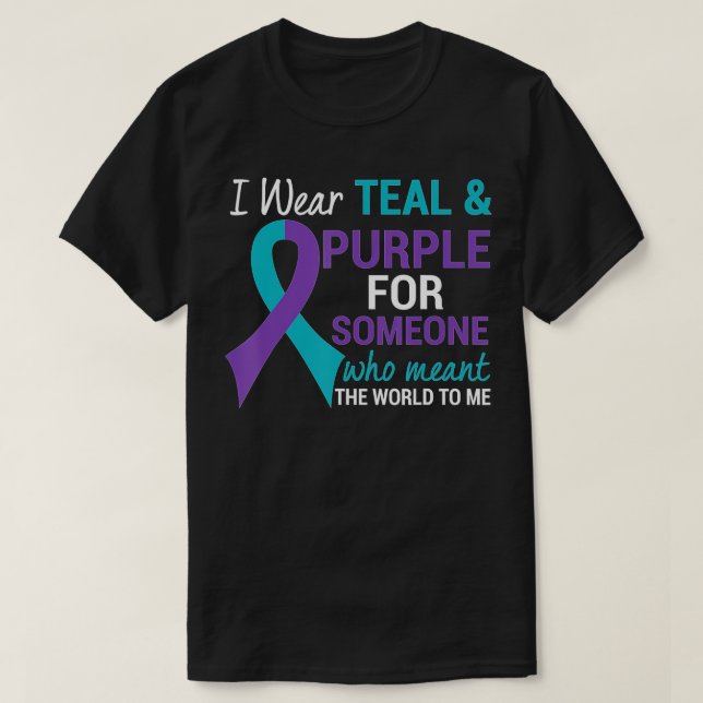 Camiseta Semicolón Conciencia sobre el suicidio en la cinta (Diseño del anverso)