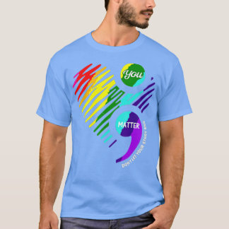 Camiseta Semicolón Concienciación sobre la salud mental