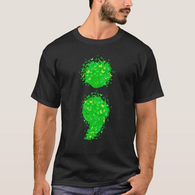 Camiseta Semicolón Concienciación sobre la Salud Mental But (Anverso)