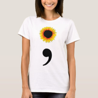 Camiseta Semicolón de girasol