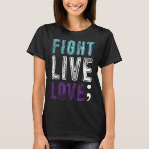 Camiseta Semicolón Esperanza Concienciación Sobre El Suicid