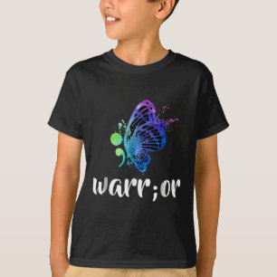 Camiseta Semicolon Mariposa Suicidio Prevención Conciencia 