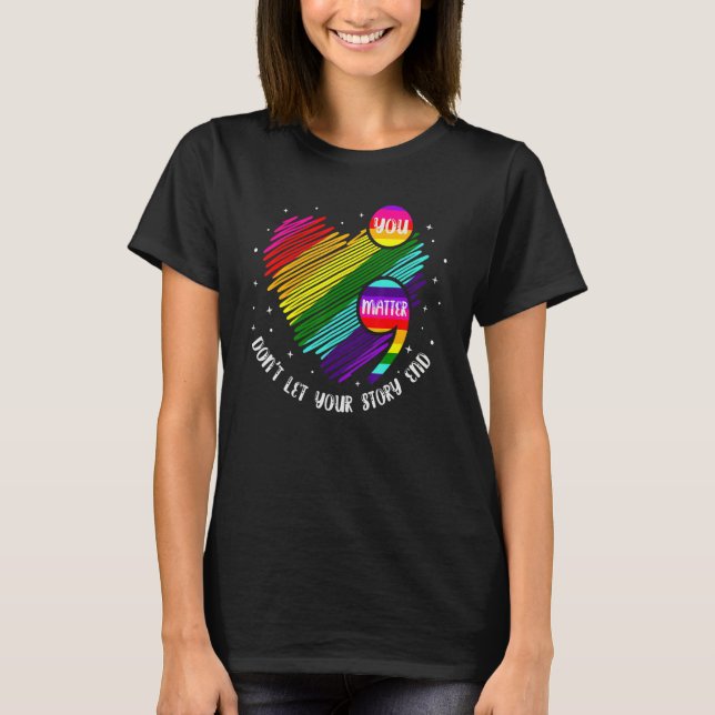 Camiseta Semicolon Mental Health Awareness (Anverso)