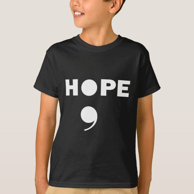 Camiseta Semicolón Sensibilización Sobre El Suicidio Para U