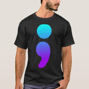 Camiseta Semicolón Sensibilización sobre el Suicidio Semi C