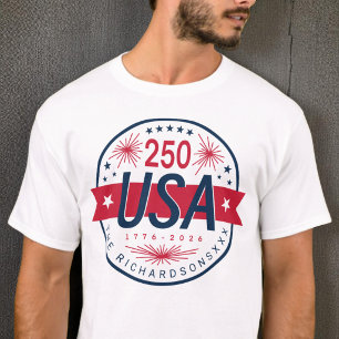 Camiseta Semicucentenario de EE. UU. 250º Aniversario de Am