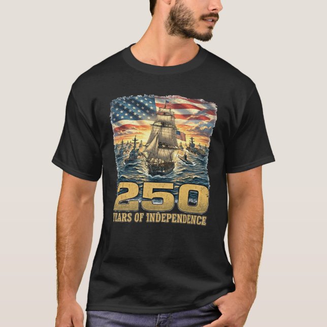 Camiseta Semicucentenario de EE. UU.: 250 años de independe (Anverso)