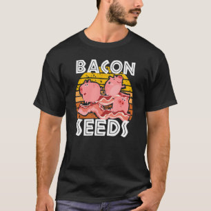 Camiseta Semillas De Bacon Cerdo Cuto Para Hombres Mujeres 
