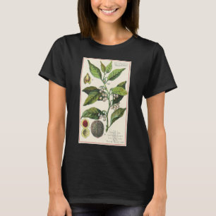 Camiseta Semillas de fruto de planta de nuez moscada vintag