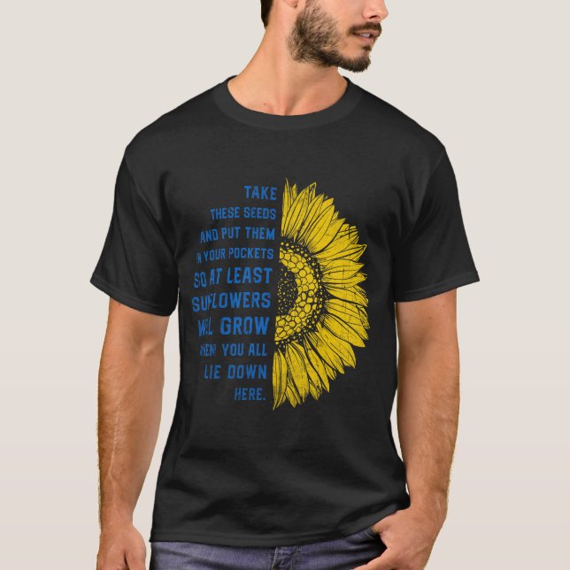 Camiseta Semillas de girasol de Ucrania  (Anverso)