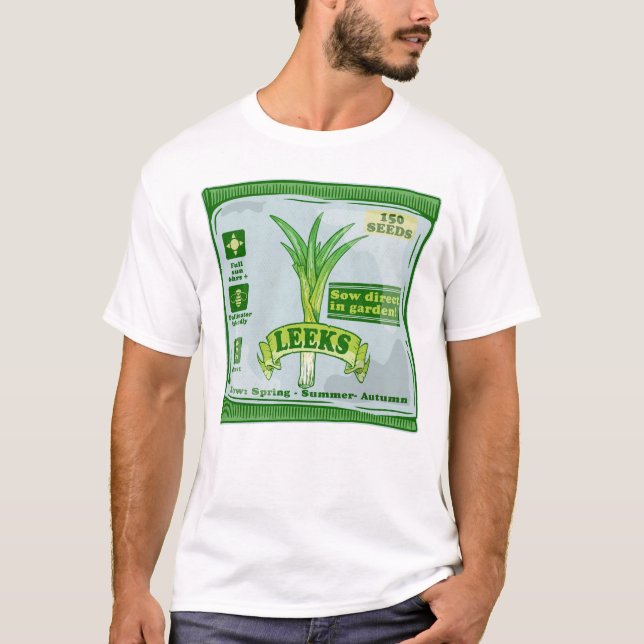 Camiseta Semillas de saliva cultivando verduras (Anverso)