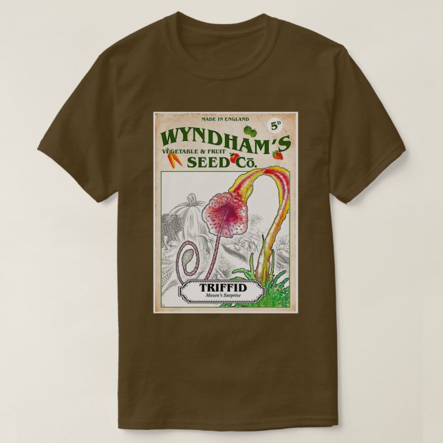 Camiseta Semillas trifiadas de Wyndhams inspiradas por el D (Diseño del anverso)