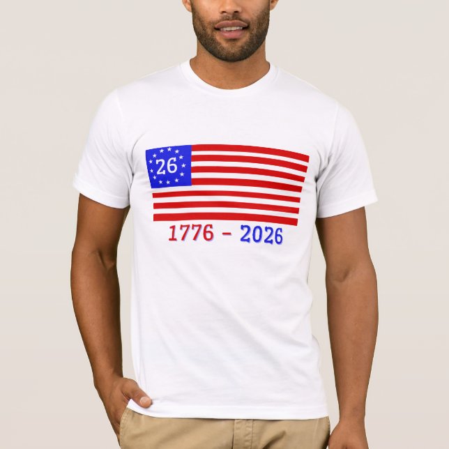 CAMISETA SEMIQUINCENTENARIO: 1776 - 2026 (Anverso)