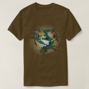 Camiseta Semitono de patrón de camo a orillas del lago