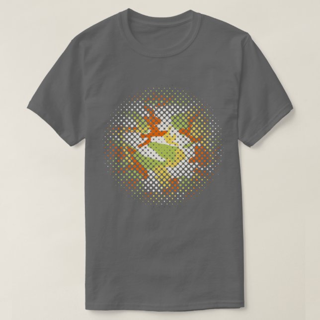 Camiseta Semitono de patrón de camo de verano (Diseño del anverso)