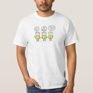 Camiseta Semivacío de cristal/pienso por completo que éste