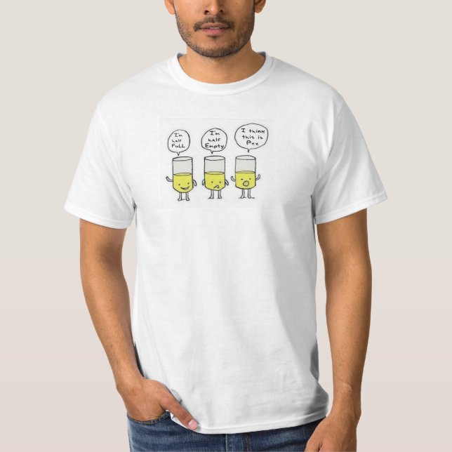 Camiseta Semivacío de cristal/pienso por completo que éste (Anverso)