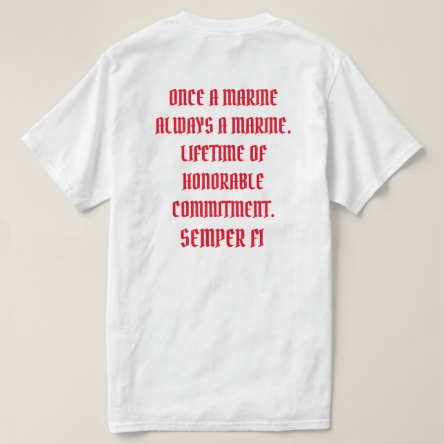 CAMISETA SEMPER FI (Reverso del diseño)