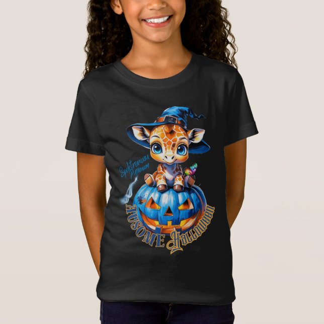 Camiseta Sen cuties | Girafa | Halloween del autismo (Anverso)