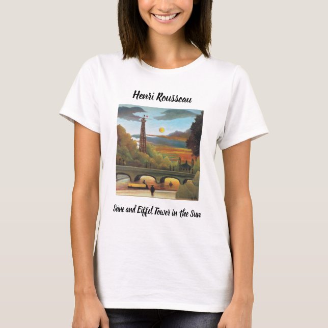 Camiseta Sena Rousseau y Torre Eiffel al atardecer (Anverso)