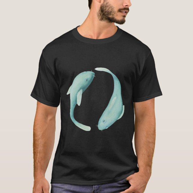 Camiseta Señal astrológica de zodiaco de pez gemelo Pisces  (Anverso)