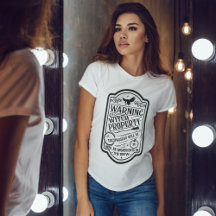 Señal de advertencia de bruja de Halloween vintage