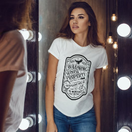 Camiseta Señal de advertencia de bruja de Halloween vintage