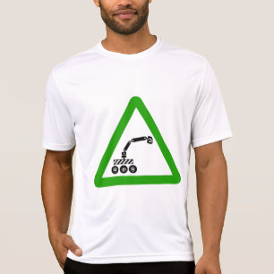 Camiseta Señal de advertencia de cruce de robot