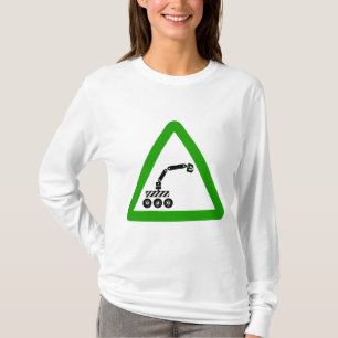 Camiseta Señal de advertencia de cruce de robot