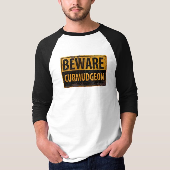 Camiseta Señal de advertencia de peligro metalizado oxidado (Anverso)