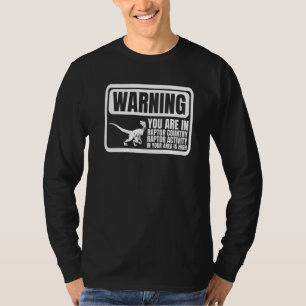 Camiseta Señal de advertencia de Raptor País de Raptor Dino
