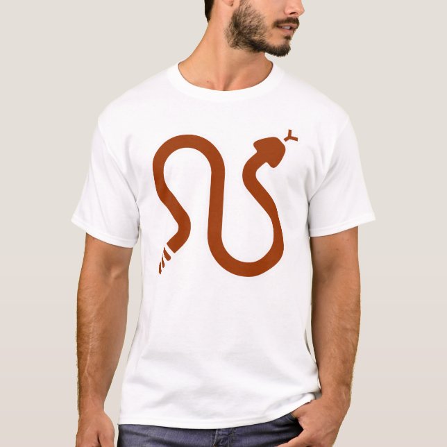 Camiseta Señal de advertencia de serpiente de cascabel (Anverso)