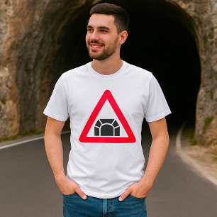Camiseta Señal de advertencia de túnel Símbolo de tráfico