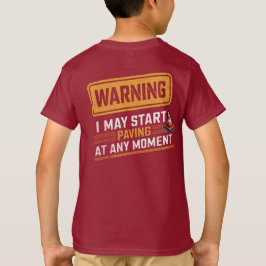 Camiseta Señal de advertencia divertida de trabajo en la ca