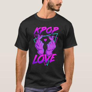 Camiseta Señal de Amor Coreano Dedos de Amor K POP