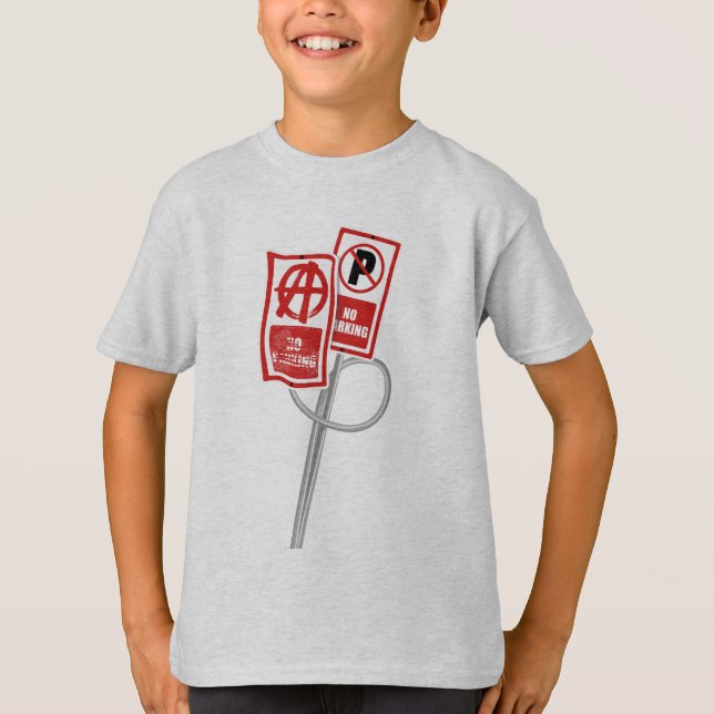 Camiseta señal de anarquía sin aparcamiento (Anverso)