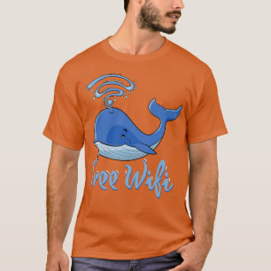 Camiseta Señal de ballena divertida con Wifi gratis para re