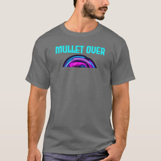 Camiseta Señal de Barbería Neon Retro Estilo 80 Mullet Pelo